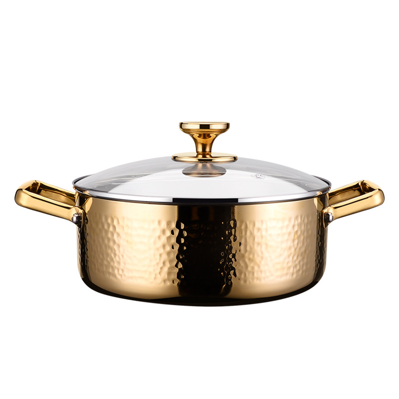 Songhang olla de sopa 316 olla de doble oreja de acero inoxidable olla pequeña olla caliente olla de fideos doméstica olla de inducción engrosada olla especial olla caliente