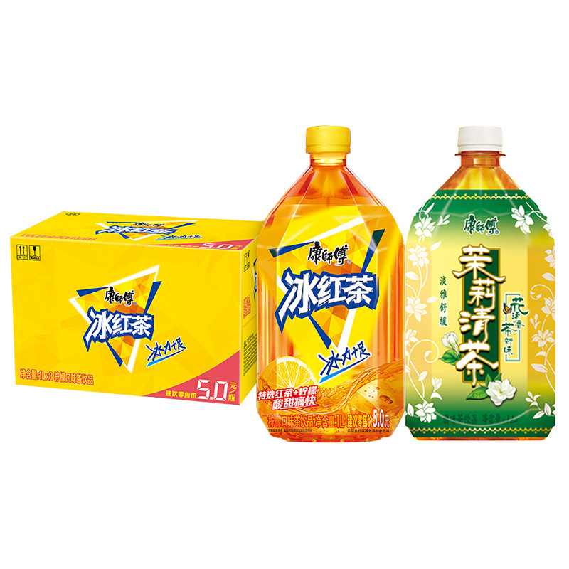 康师傅冰红茶1L*8瓶柠檬味红茶饮料饮品整箱装|undefined