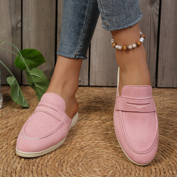 Women's Plus Size Flat Sandals, 2026 Summer New Style, Closed Toe, Retro, European And American Style Fashionable Sandals For Women._vogvips.com