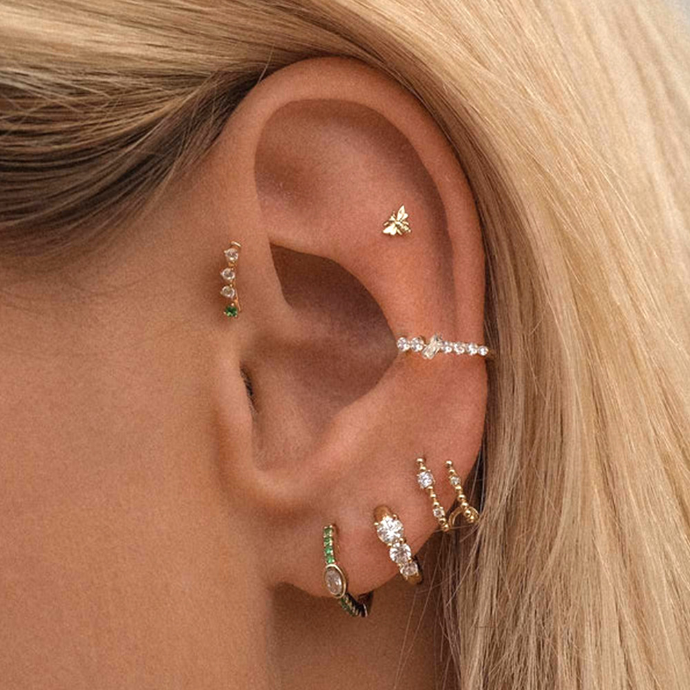 3g Weight Zircon Inlay Material Hoop Earrings Classification 1 Piece Quantity Casual Occasion 925 Sterling Silver Material Circle Pattern Women'S Gender Plating, Inlay Design Fashion Style 1 Piece 925 Sterling Silver Zircon Circle Hoop Earrings 4