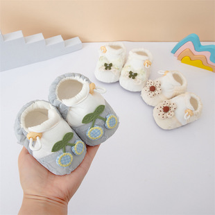 Four Seasons Baby Shoes Soft Sole Toddler Shoes Baby Pre-Step Shoes 0-1 Years Old Female Baby Shoes Anti-Slip Anti-Fall Fresh