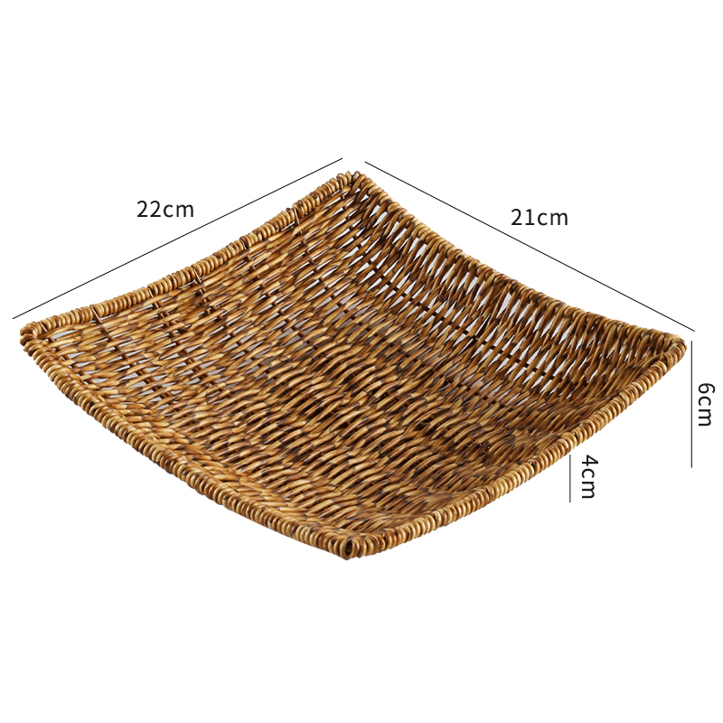 Kens Nórdico de frutas platos de comedor sala de estar mesa de té en el hogar canasta de bocadillos en línea ins canasta de bocadillos imitación de藤 nuevo