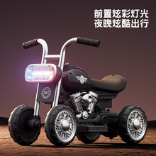 儿童电动摩托车男女孩宝宝电瓶车小孩滑行车充电遥控玩具车