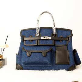 工厂直销大容量铂金包包潮男女包大包手提包旅行帆布包旅行袋复古