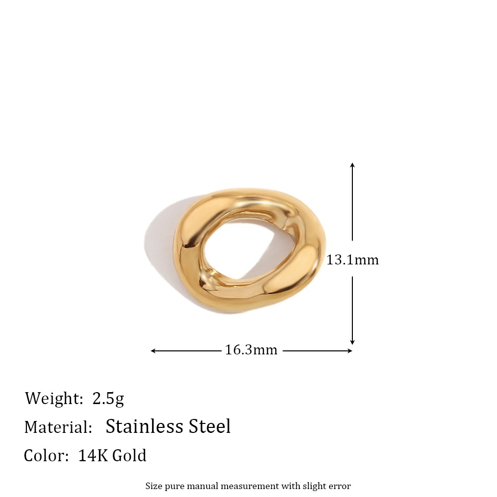 Metal ring buckle-gold