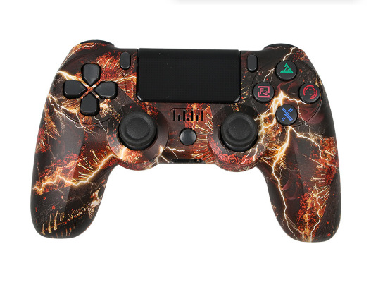 Modelo privado transfronterizo P4 consola de juegos Bluetooth maneja con giroscopio de barra de luz P4 inalámbrico Bluetooth PC control de juegos