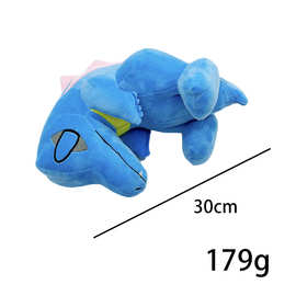 跨境新品sleeping totodile plush 睡觉小锯鳄毛绒玩具玩偶公仔