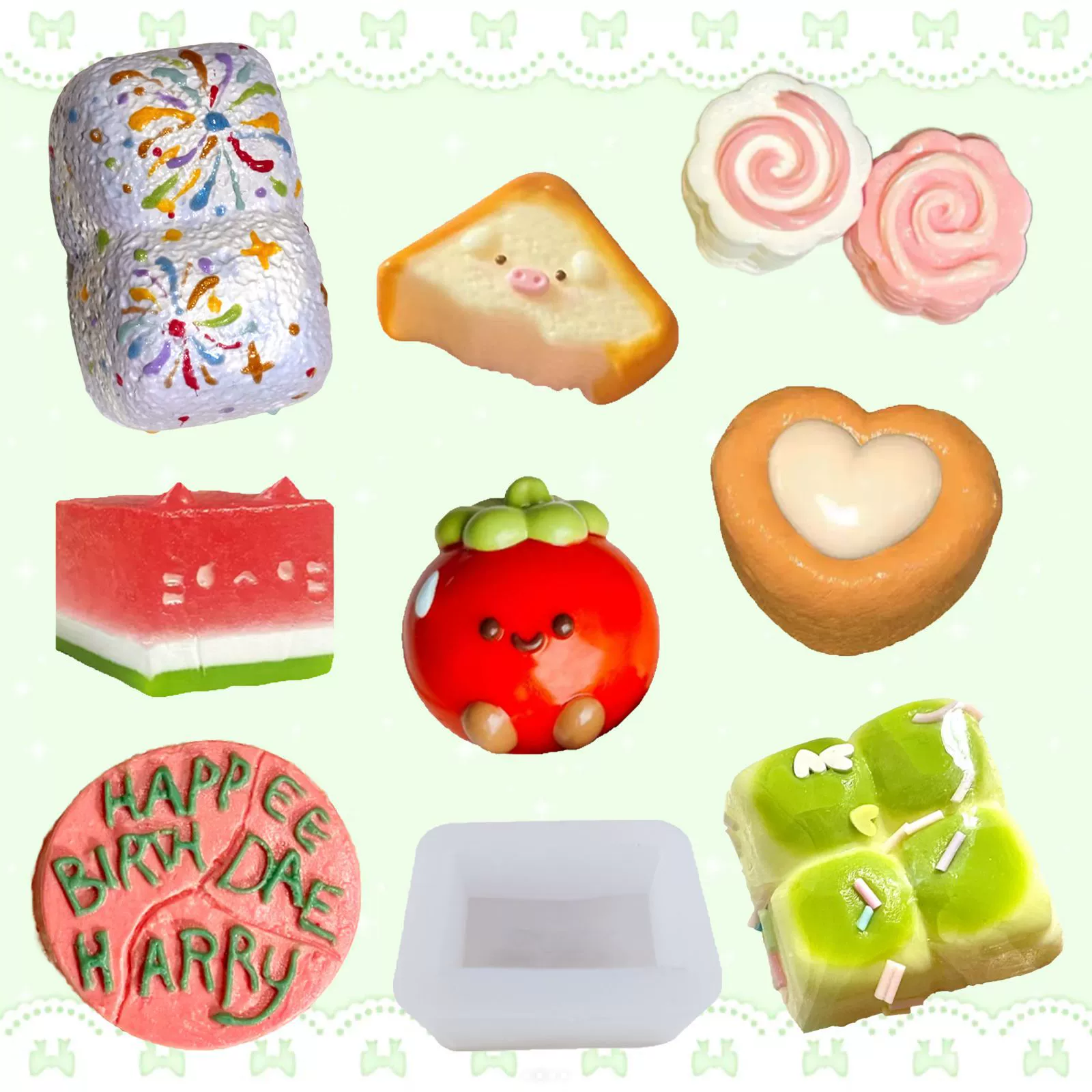 Реалистичная игрушечная еда, силиконовая форма, DIY, антистресс, хлеб, тост