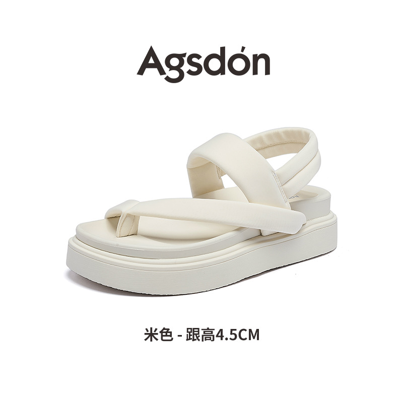 Sandalias de soleas gruesas para mujeres 2026 nuevas zapatillas de verano de playa con faldas deportivas de soleas suaves