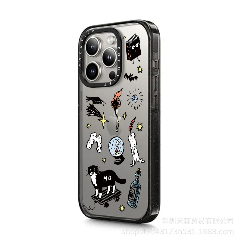 CASETi連名貝母砕花適用iphone16 proアップル15promax携帯ケース13/14転倒防止|undefined