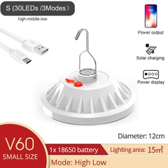 Cross-border best-selling LED night market light solar charging flying saucer light strip emergency power bank mobile solar light