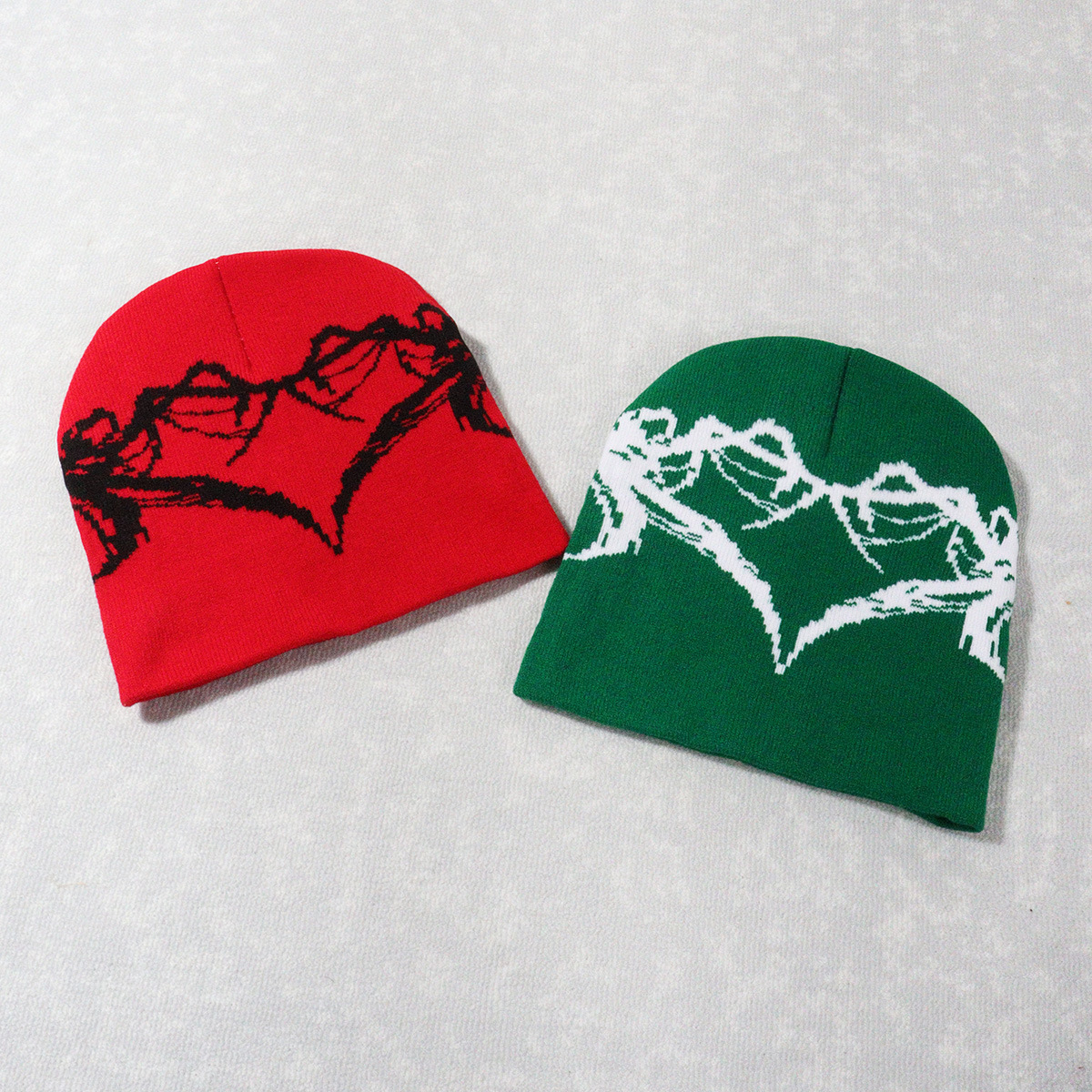 Unisex Hats Halloweenies Spider warmer than heart knitted hats for men and women_voghion.com