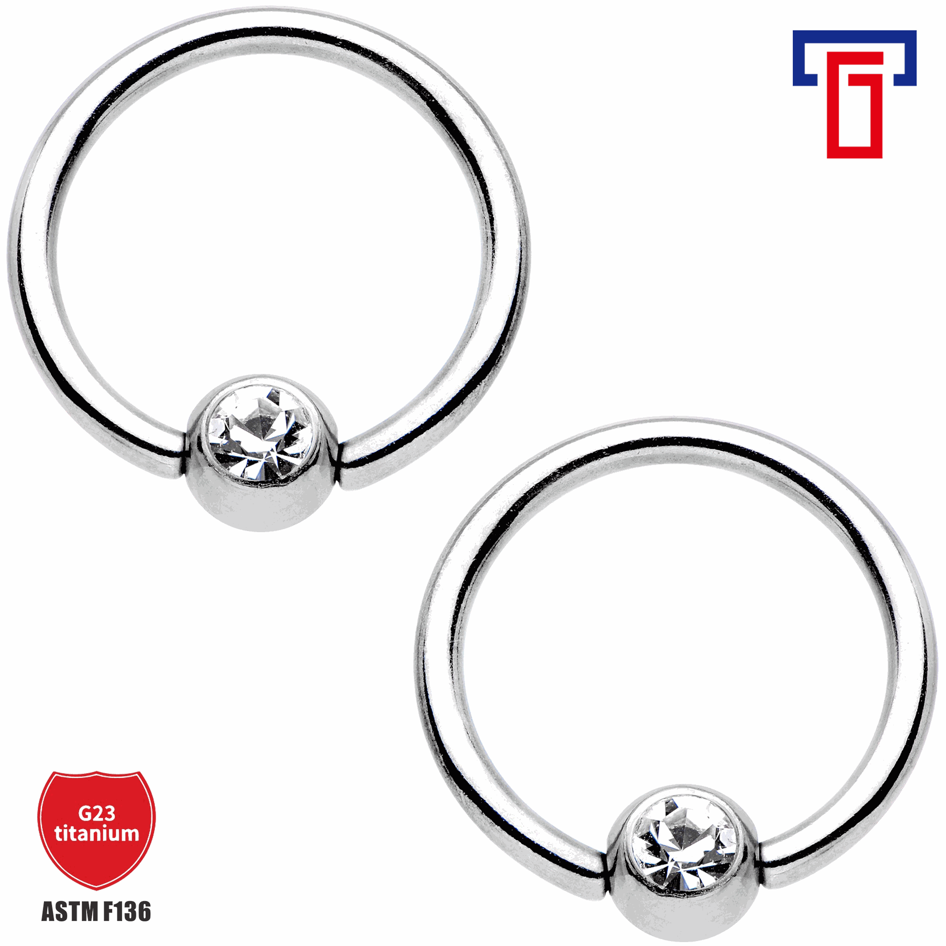 Pointed titanium steel lip stud product view