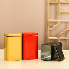 方形馬口鐵罐通版125克裝茶葉罐密封金屬罐純色茶葉鐵盒包裝