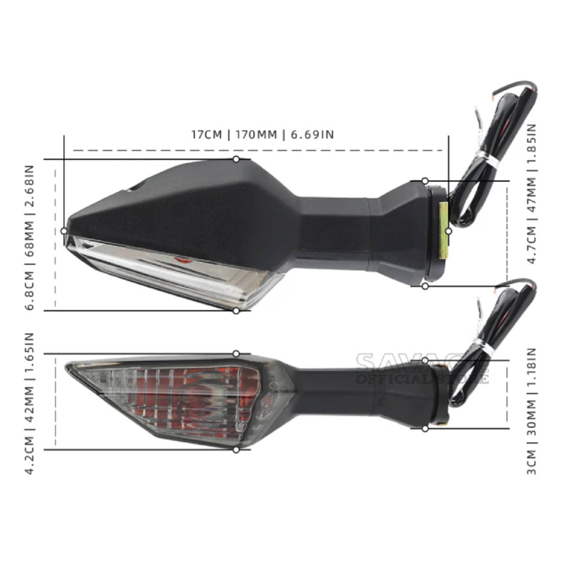 Motorcycle turn signal lights suitable for Kawasaki Z900 800 NINJA300 Ninja 400 Z400 modified turn signals