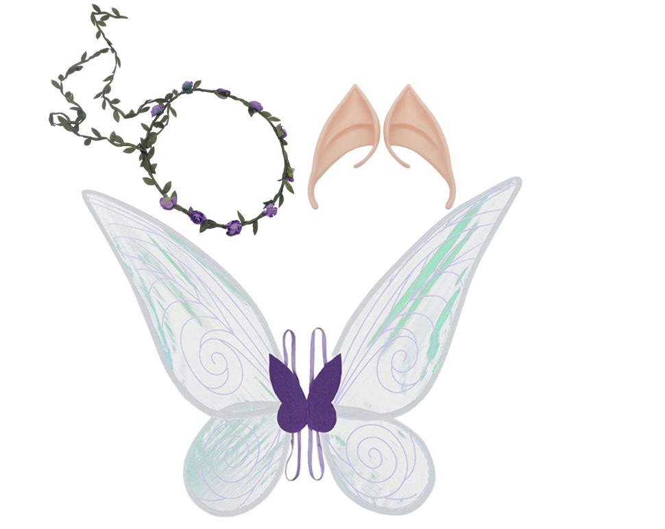 Alas de mariposa elfo transfronterizo plegable colorido alas de Ángel grandes niños adultos accesorios de rendimiento del Festival