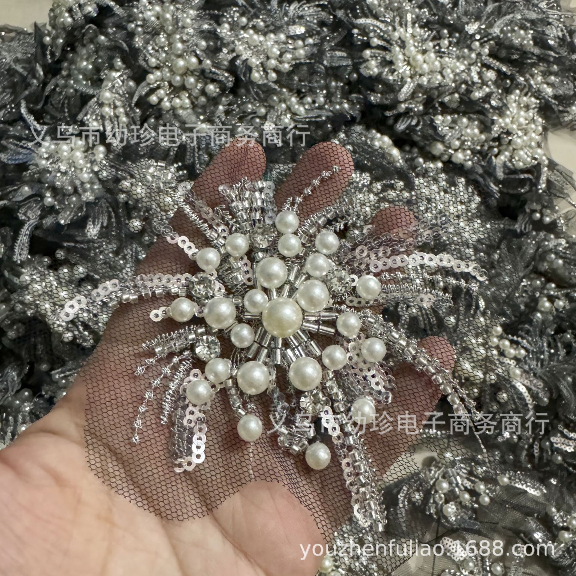 拖鞋高跟鞋单鞋配饰新娘婚鞋饰品DIY女鞋花ZH233