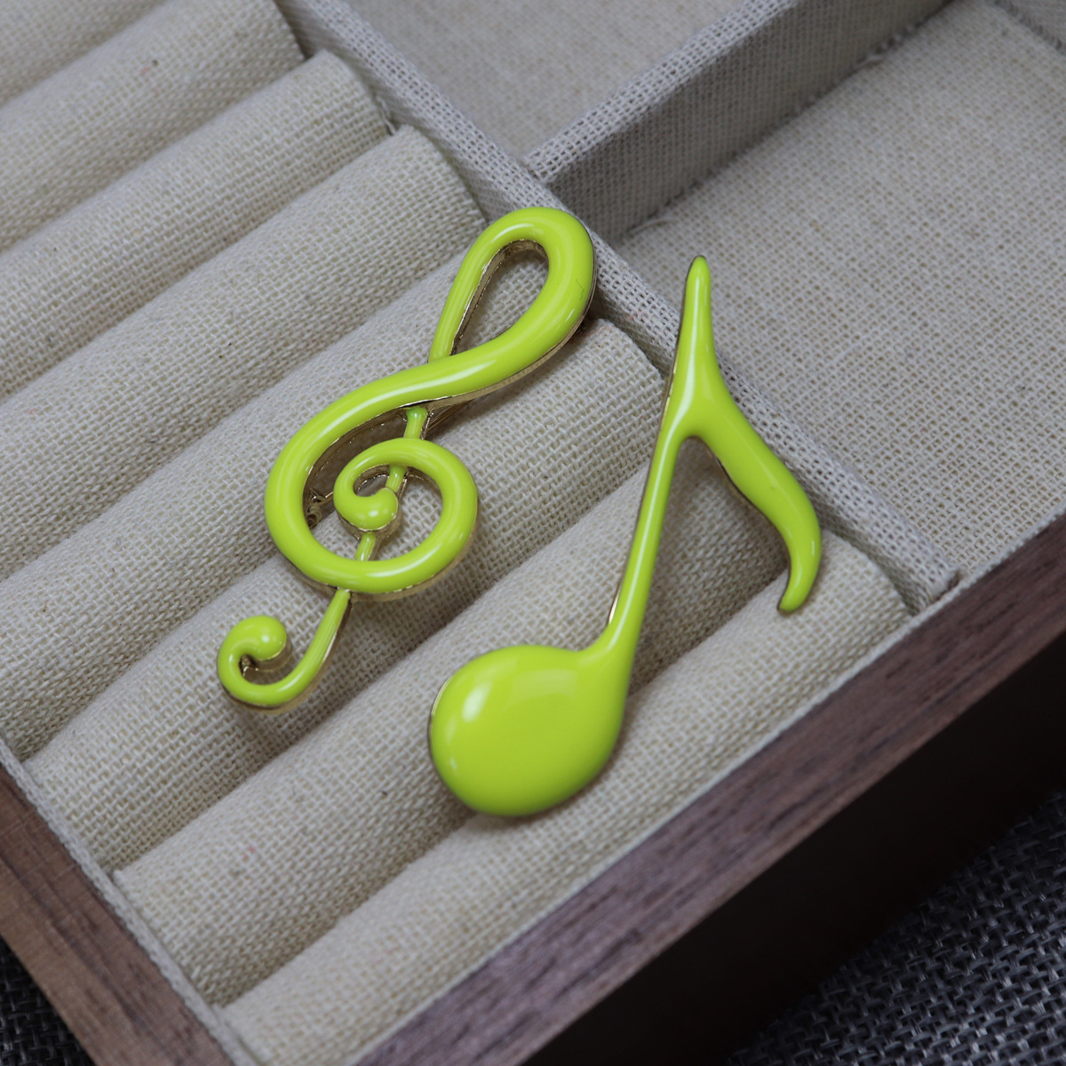 Original Academy Style Multicolor Handmade Enamel Notes Music Student Brooch Corsage Clothing Accessories