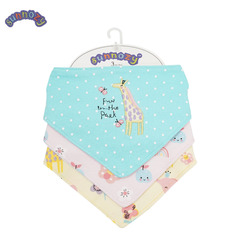 Factory wholesale foreign trade European and American INS newborn baby double-layer triangle water towel pure cotton A class bib baby apron 