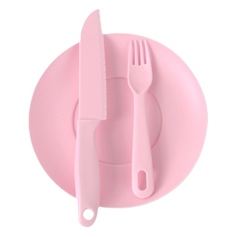 Kindergarten Children's Baby Safety Plastic Knife Small Cutting Board Set Early Education Food Supplement Tableware Melon and Fruit Cake Knife Wholesale