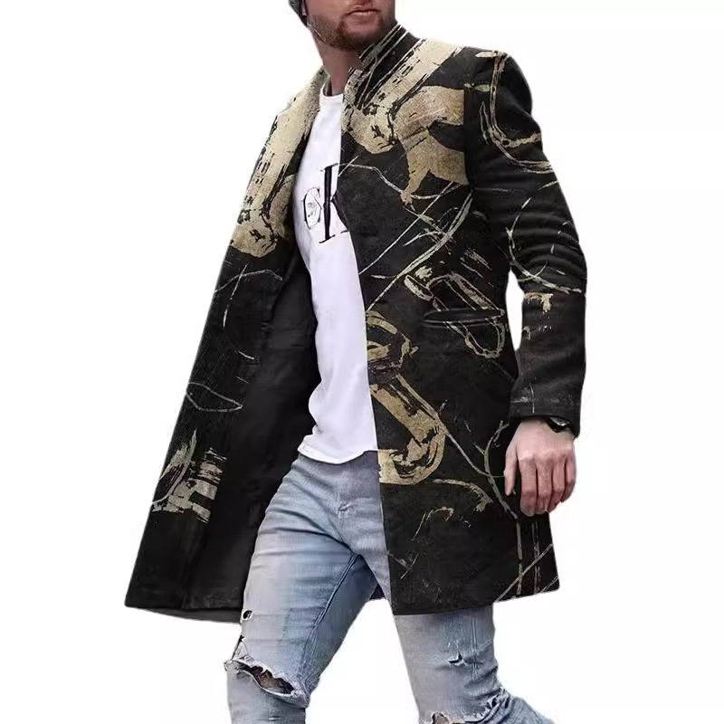 Abrigo a cuadros para hombre 2024 nuevo producto comercio exterior chaqueta wish estación europea Amazon rompevientos AliExpress lana al por mayor