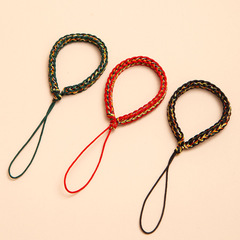 編織手機掛繩創意短款復古風手機殼手腕指環扣鑰匙扣掛件繩配飾