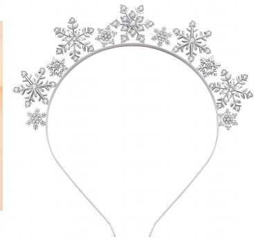 Aleación de cristal de Europa y los Estados Unidos toque de pelo de Navidad corno de ciervo anillo de pelo Merry Christmas snowflake anillo