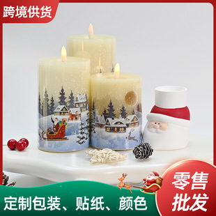 Decal Process Paraffin Electronic Candle Remote Control Holiday Party Props Swing Simulation Electronic Candle Light Wholesale