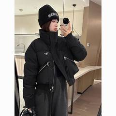 羽绒棉服女冬季2025年新款设计感小个子宽松加厚保暖立领棉衣外套