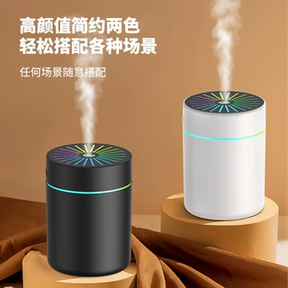 跨境新款小型跑量炫彩加湿器USB车载静音补水氛围180ml雾化器迷你