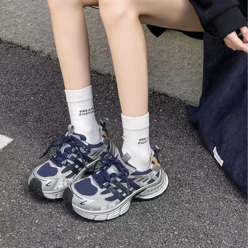 前言范老爹鞋 长高5cm~真皮网面厚底增高休闲运动老爹鞋女登山鞋|undefined