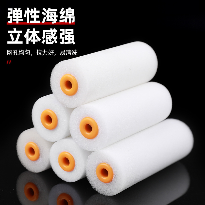 2 pulgadas/4 pulgadas/6 pulgadas cepillo de rodillo de esponja arte pintura de látex pintura a base de agua herramienta de pincel de dedo meñique