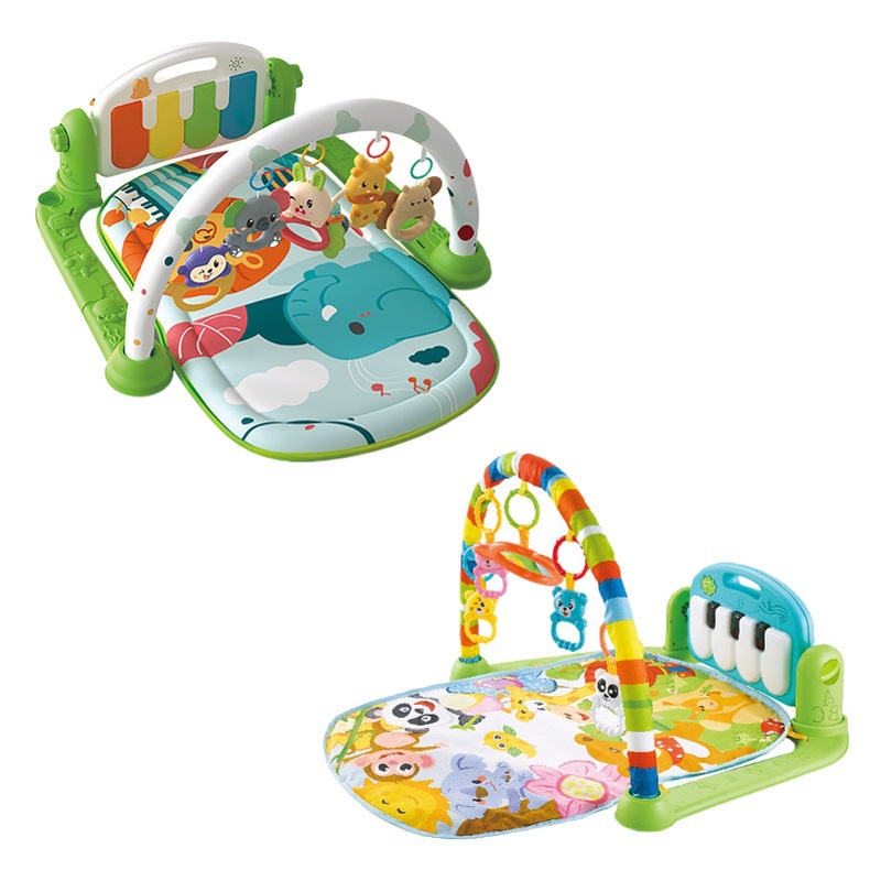 Juguete de fitness para bebés, éxito de ventas transfronterizo, para recién nacidos de 0 a 12 meses, piano musical con pedales, tapete de gateo con piano para bebés