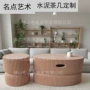 北欧造型客厅粉色茶几