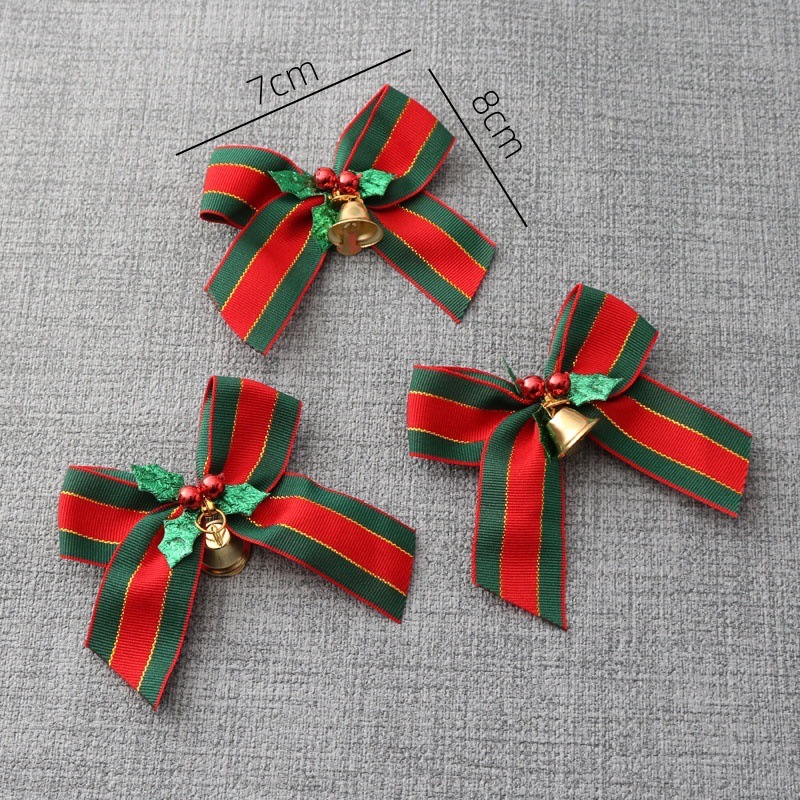 クリスマスミニ蝶結びペンダントクリスマスツリー装飾ギフトボックス部品diyクリスマス鈴飾り配置|undefined