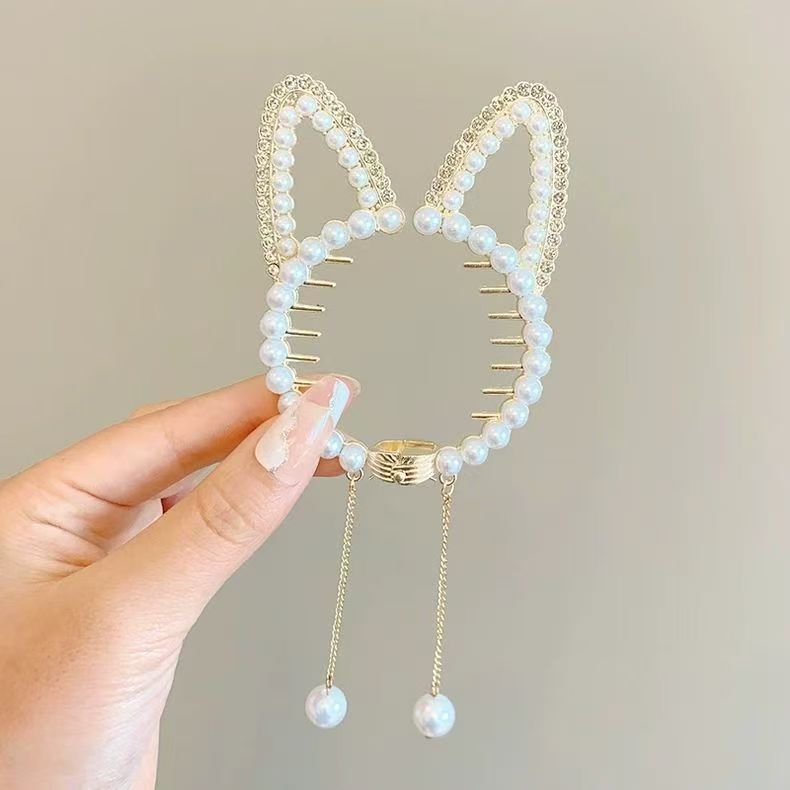 古風鈴蘭流蘇ヘアピン団子の髪飾り女性の高級感バラの髪のフックの気質の半分の髪のクリップ