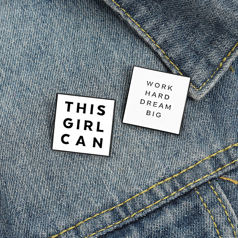 Alloy Material Letter Pattern Fashion Pin Letter Alloy Plating Women'S Brooches