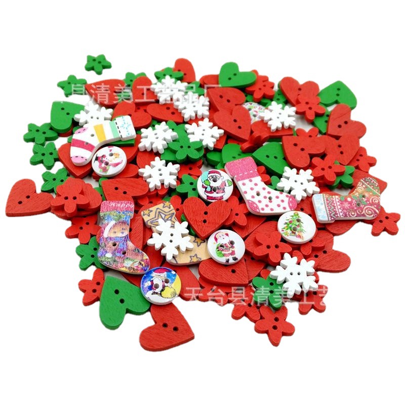 Venta directa de fábrica colorido botón mezclado amor flor niños rompecabezas combinación DIY botón pintura paquete material