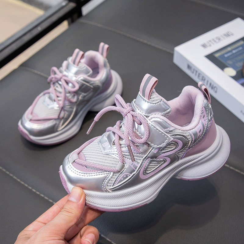 Footwear, mesh non-slip children's sports shoes for boys, autumn, trend of season, soft sole, for teenagers