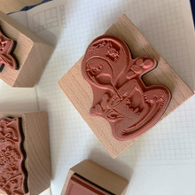 商用木质印章手账印章枫木榉木异形模切橡皮印章可爱美奈印章定制