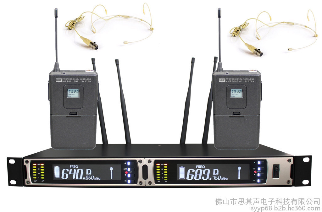SYYP思音一拖二腰包头戴无线麦克风UR-390