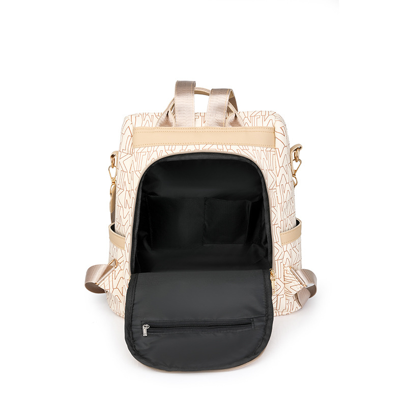 Mochila impresa de moda para mujer nuevo estilo salvaje 2024 mochila antirrobo de gran capacidad bolsa de viaje de ocio multiusos al por mayor