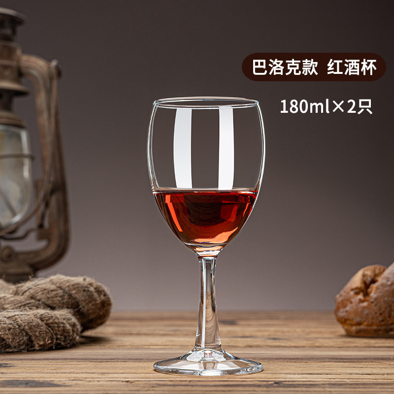 Manzana verde doméstica de alto valor de visualización borgoña taza de vino sin plomo de cristal de alta calidad gran vientre conjunto de tazas de pies altos