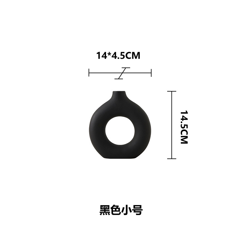 Amazon creativo donuts flor de cerámica flor de alto nivel de sensación de sala de estar comedor geometría decoración decorativa de mesa