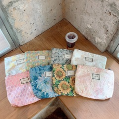 2781 Yarn-dyed jacquard cosmetic bag, exquisite and high-end storage bag, large capacity, portable bag for small items, toiletry bag