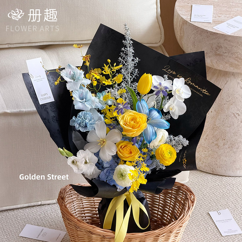 Inswind simple Inglés tarjetas de flores paquete de flores tarjetas de felicitación tarjetas de regalo floral tarjetas de decoración