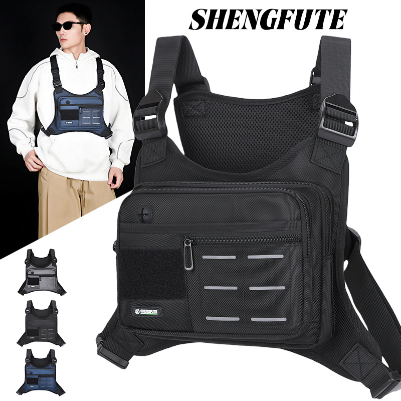 Trendy Brand Tactical Bag, Functional Vest Bag, Casual and Stylish Men's Bag, Vest Bag, Men's Chest Bag, Workwear Backpack, Waist Bag