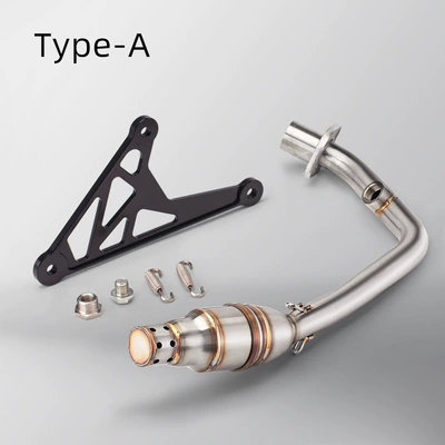 Suitable for Vespa Vespa Sprint 150 Sprint 150 modified front section exhaust muffler front section (Exhaust pipe) - stainless-steel-front-section-including-silencing
