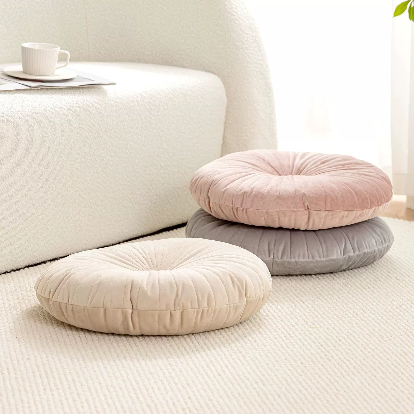 升级版双面荷兰绒绗缝办公室坐垫 美臀瑜伽静坐冥想屁股餐椅座垫