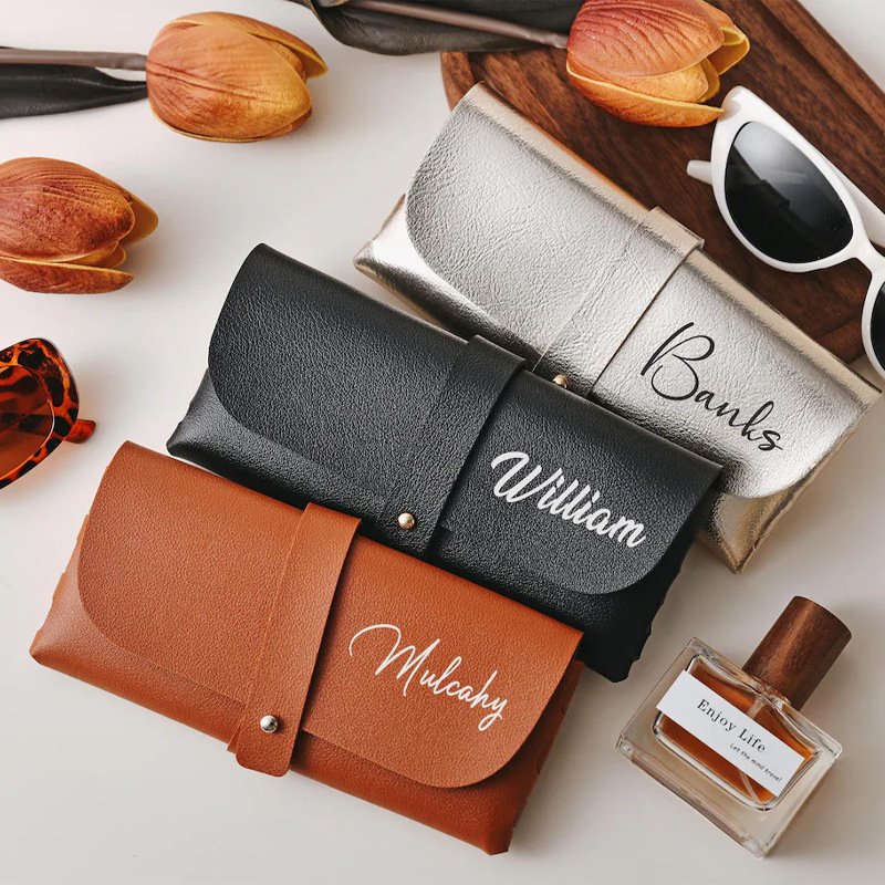 Etsy Customized Leather Sunglasses Case, Leather Sunglasses Bag, Portable Glasses Pouch, Sunglasses Storage Box, Cross-Border Shipping